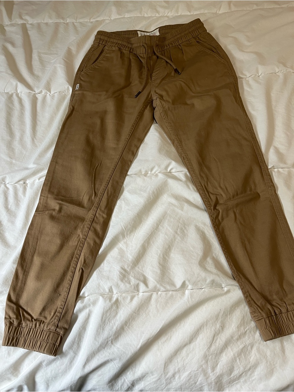 women Brown Jogger Pants - Casual Drawstring Tapered Fit